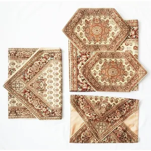 ست 5 تیکه رومیزی ترمه مدل ترنج کد R73