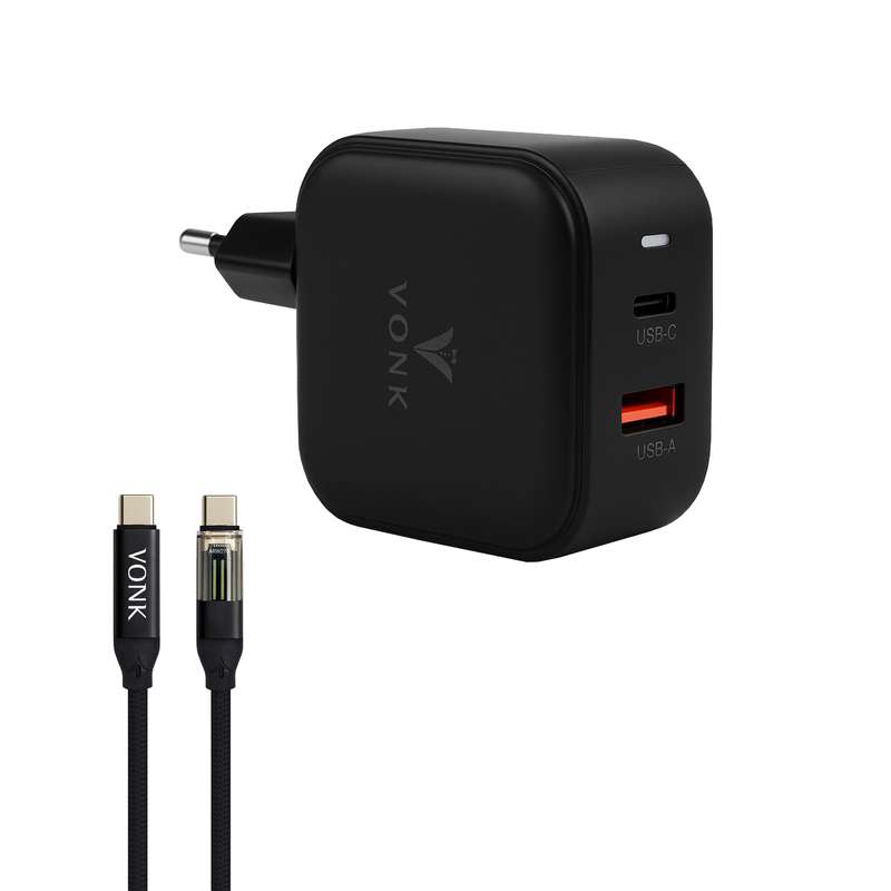شارژر دیواری 45 وات وونک مدل CA-45 به همراه کابل USB-C