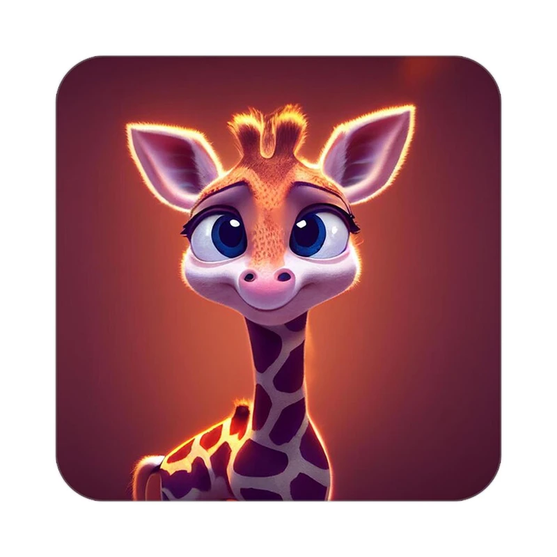 زیر لیوانی کاکتی طرح حیوانات کارتونی مدل mp27888