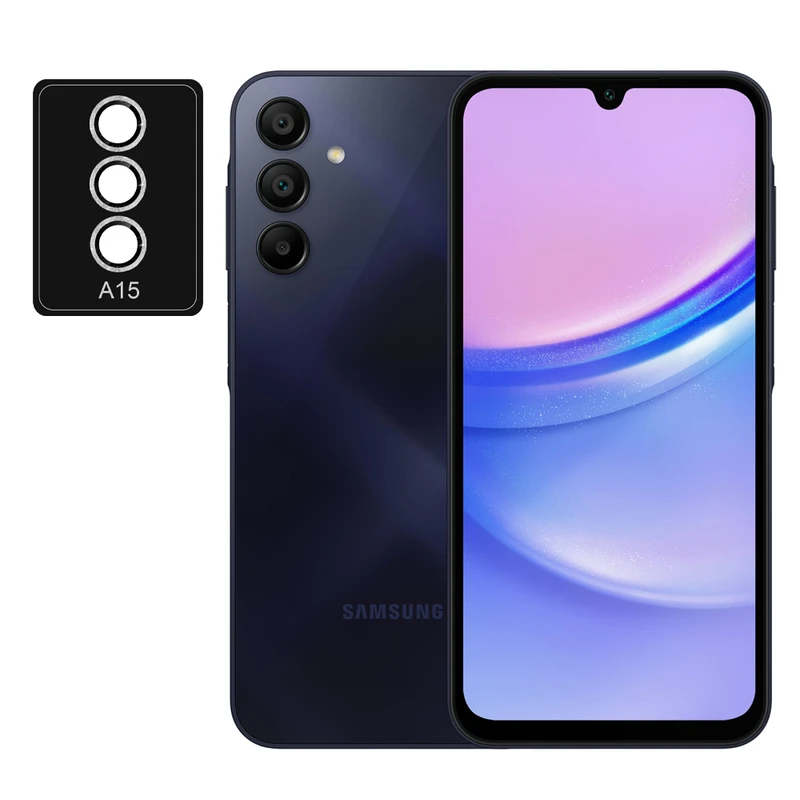 محافظ لنز دوربین آسان نصب آکوآرا مدل Glittery EZ مناسب برای گوشی موبایل سامسونگ Galaxy A15