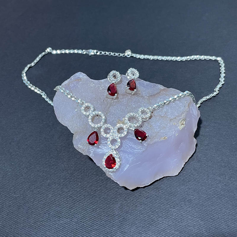 نیم ست نقره زنانه مدل 30709 نیم ست نقره زنانه مدل 30709