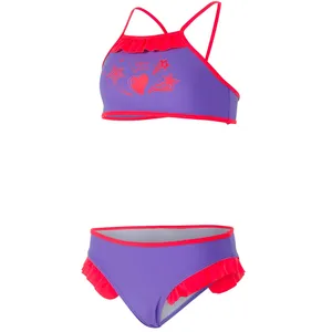 مایو دخترانه آکوا اسفیر مدل Lemon Purple Pink