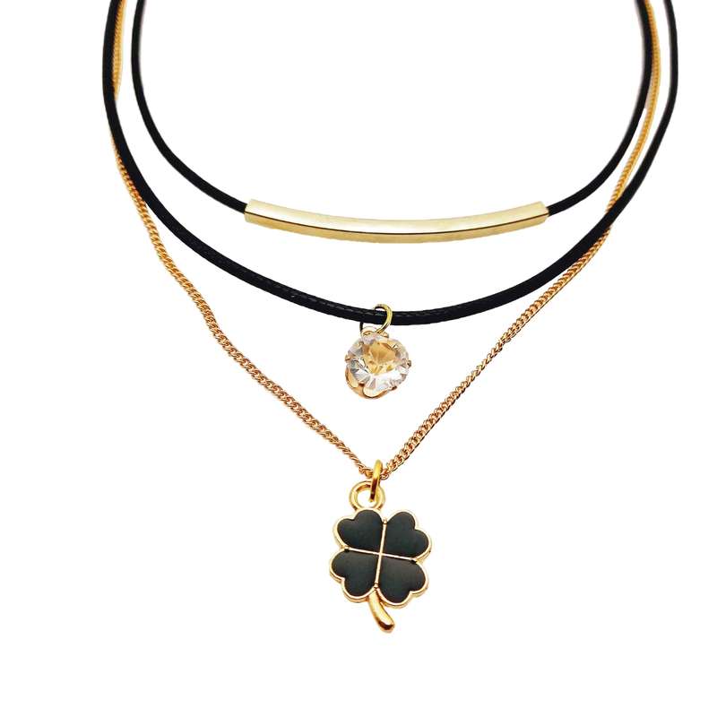 گردنبند زنانه مدل سه لاین کد 283GAZ