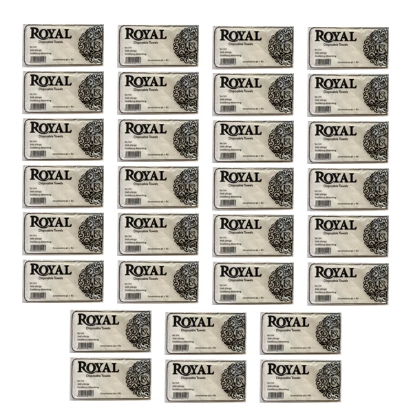 حوله یکبار مصرف رویال مدل 80 سایز 40x80 سانتی متر بسته 30 عددی