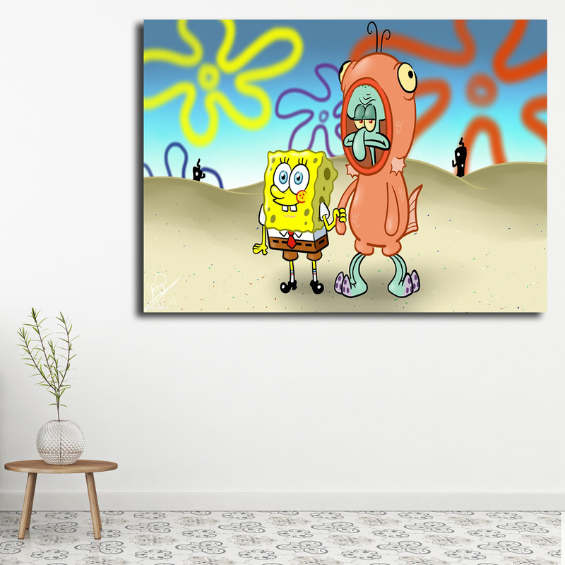 تابلو کودک و نوزاد مدل باب اسفنجی کد 11