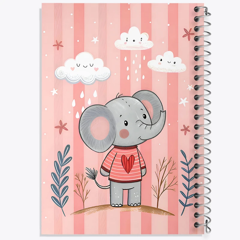 دفتر مشق 50 برگ خندالو طرح فیل کوچولو کد F8048