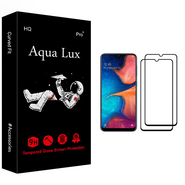 محافظ صفحه نمایش آکوا لاکس مدل +Pro مناسب برای گوشی موبایل سامسونگ Galaxy A20 بسته دو عددی