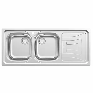 سینک ظرفشویی استیل توکار دو لگنه پلی استیل مدل مارت کد 154
