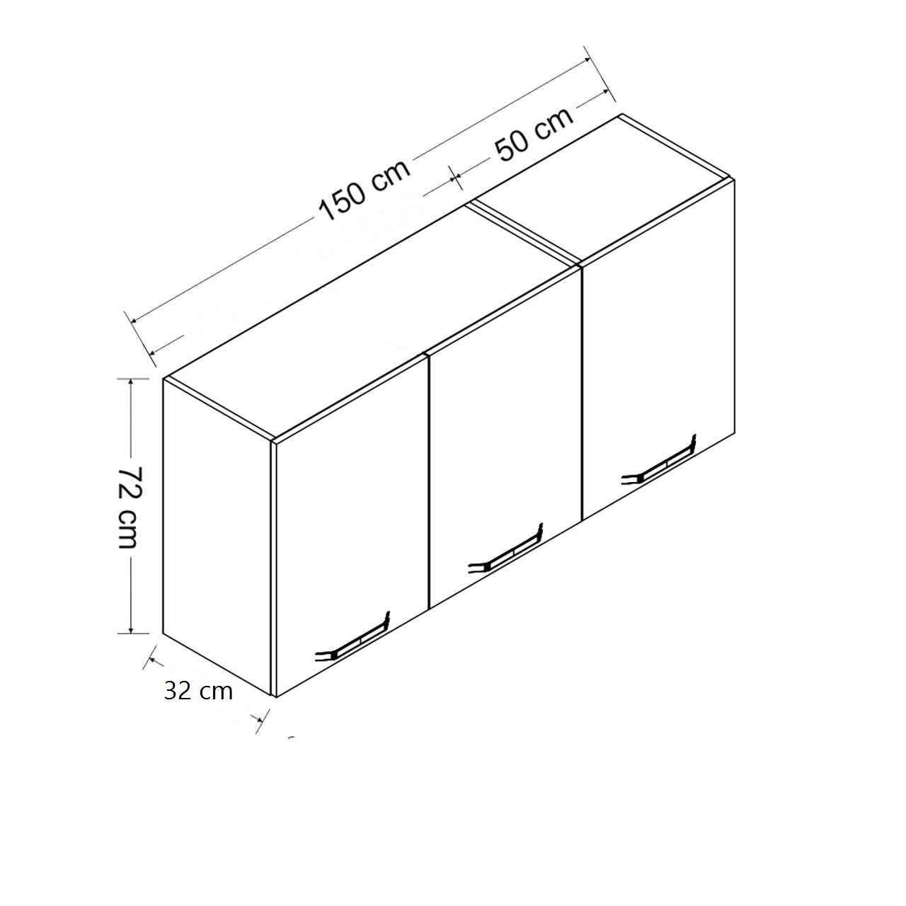 کابینت آشپزخانه مدل دیواری RO-150 cm
