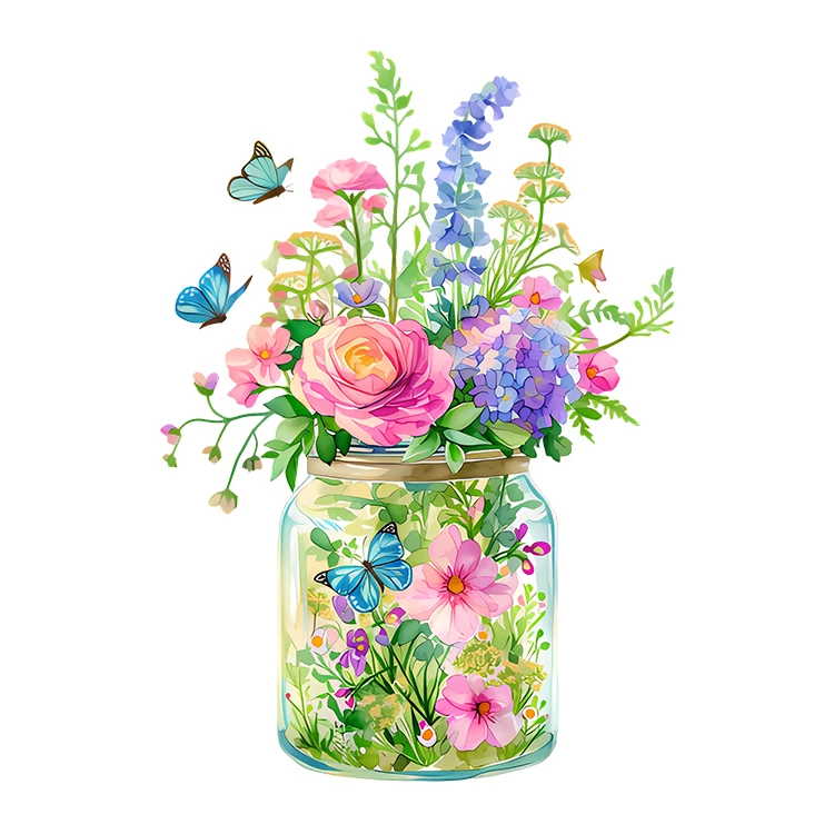 استیکر پارچه و لباس پاد آفرین مدل پینترستی گل کد S9162