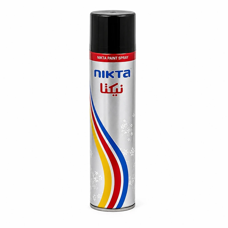 اسپری رنگ مشکی مات نیکتا مدل Black Matte حجم 300 میلی‌لیتر