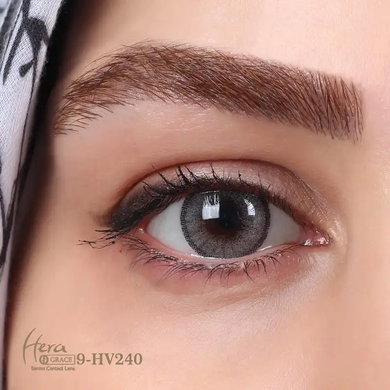 لنز چشم گریس هرا شماره 9 رنگ خاکستری دور مشکی
