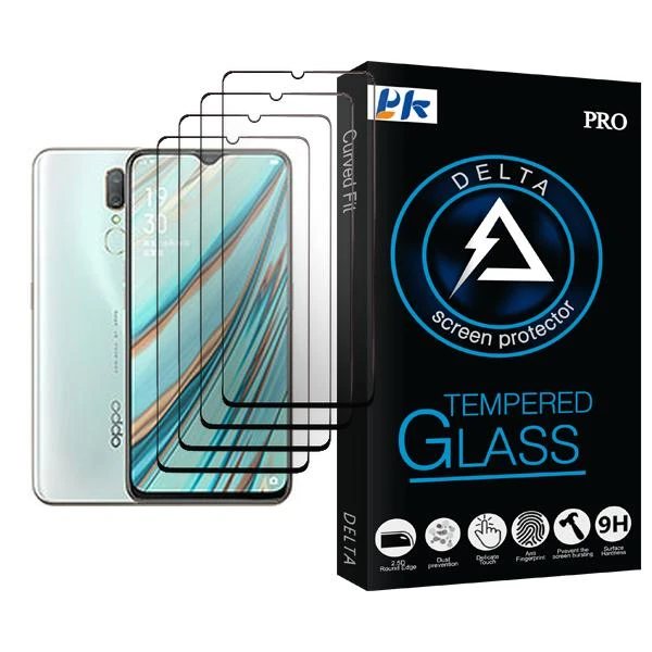 محافظ صفحه نمایش پی کی مدل Delta Glass MIX004 مناسب برای گوشی موبایل اوپو A9x بسته چهار عددی