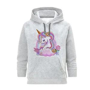 هودی زنانه مدل یونیکورن کد J236 رنگ طوسی