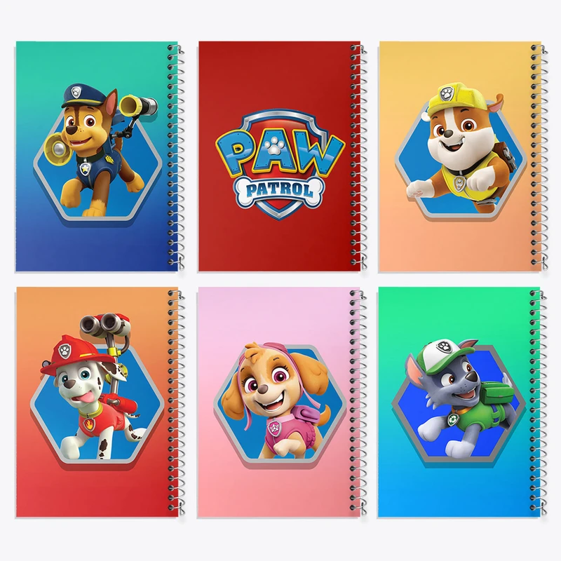دفتر مشق 100 برگ خندالو طرح سگ های نگهبان (Paw Patrol) کد 299 مجموعه 6 عددی