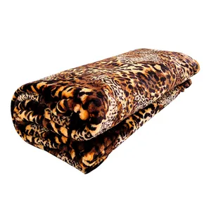پتو مسافرتی مدل پوستی پلنگی 1 سایز 150x220 سانتی متر