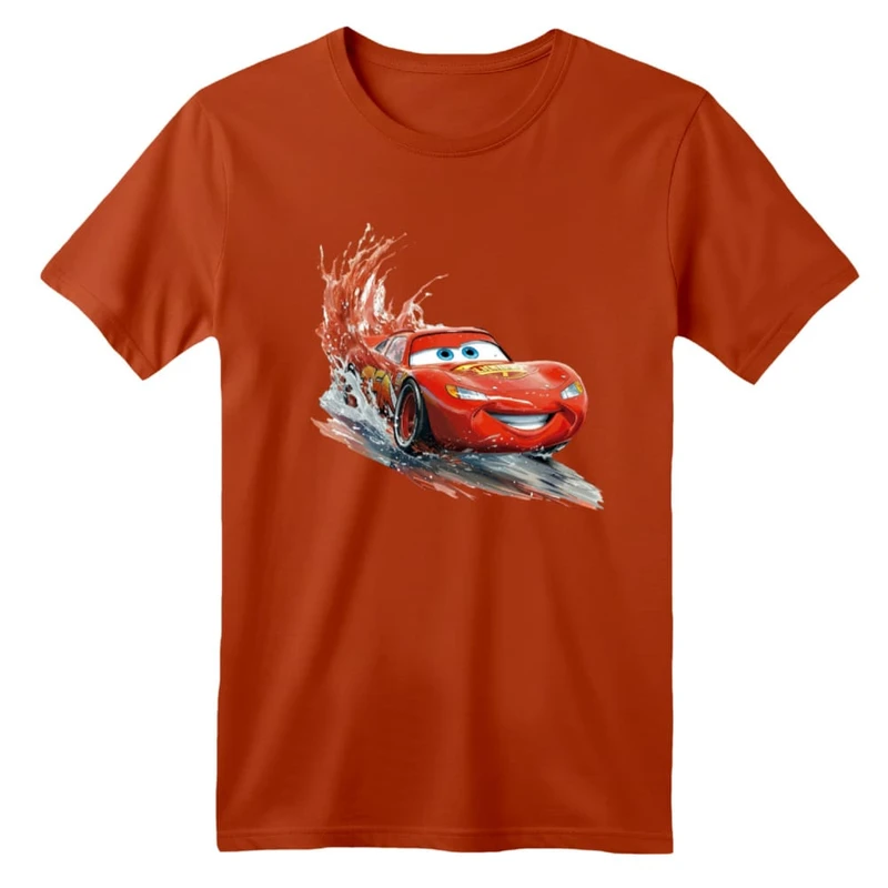 تی شرت آستین کوتاه بچگانه مدل ماشین ها کد ۱