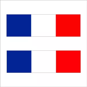 برچسب پارکابی خودرو طرح پرچم فرانسه کد FE1 بسته 2 عددی