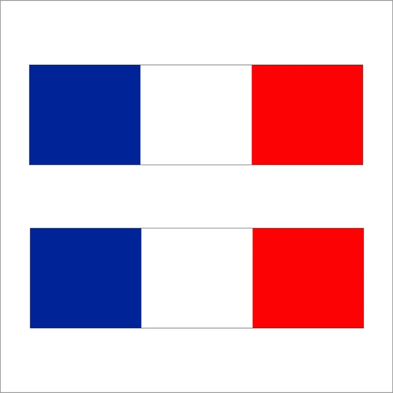 برچسب پارکابی خودرو طرح پرچم فرانسه کد FE1 بسته 2 عددی