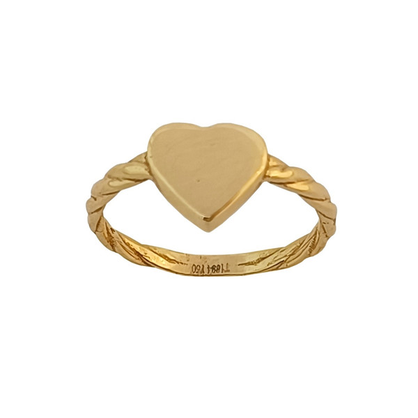 انگشتر طلا 18 عیار زنانه جواهری ماهوور مدل قلب