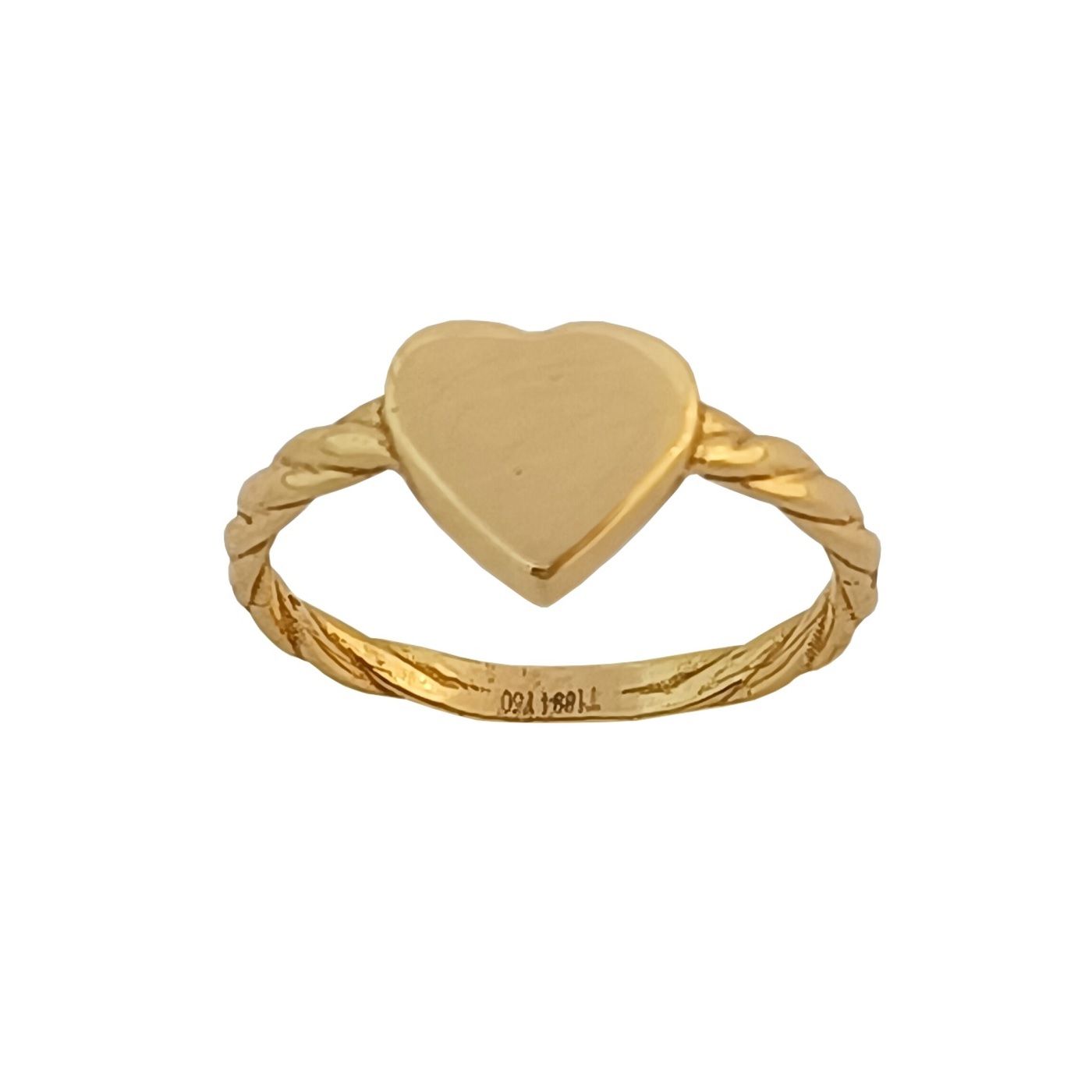 انگشتر طلا 18 عیار زنانه جواهری ماهوور مدل قلب -  - 1