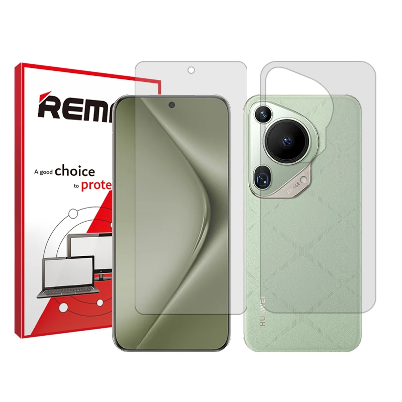 محافظ صفحه نمایش شفاف ریمکس مدل Hygel مناسب برای گوشی موبایل هوآوی Pura 70 Ultra به همراه محافظ پشت گوشی