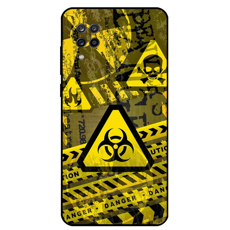 کاور مگافون طرح خطر مدل 7703 مناسب برای گوشی موبایل سامسونگ Galaxy M12 / F12       