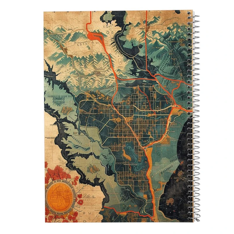 دفتر ژورنال نویسی 50 برگ مدوپد مدل نقطه ای طرح نقشه کد DF15522