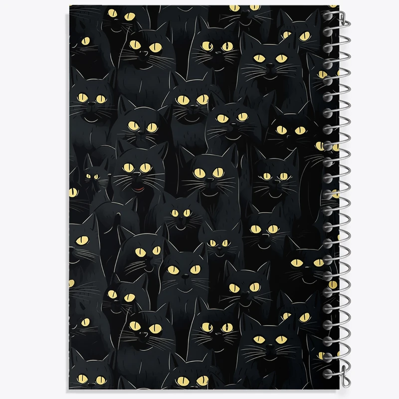 دفتر ژورنال نویسی 50 برگ خندالو مدل نقطه ای طرح گربه (Cat) کد N470