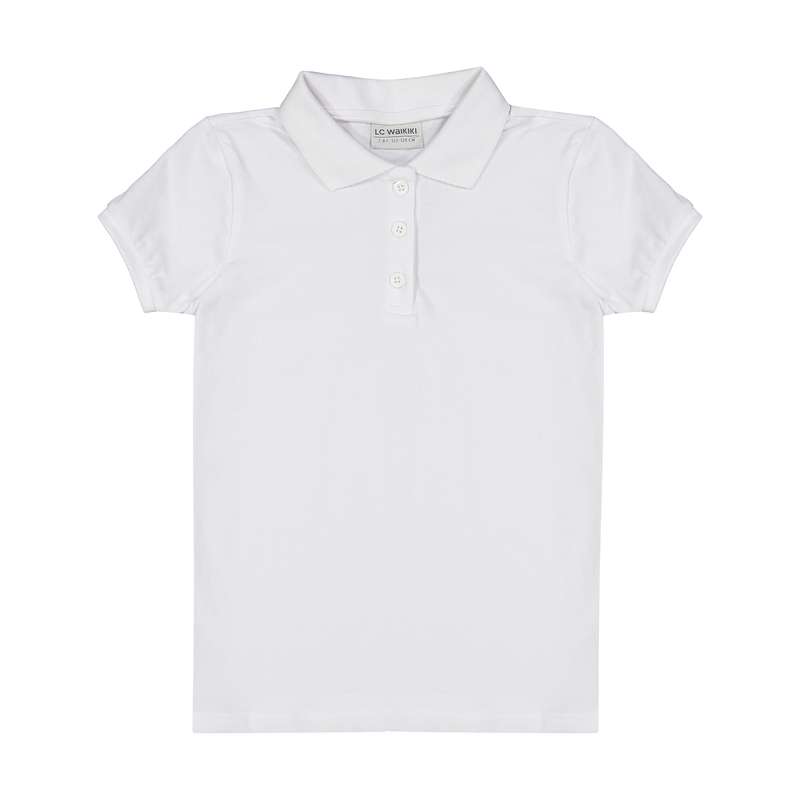 پولوشرت دخترانه ال سی وایکیکی مدل 9SU935Z4-E5X-OPTICWHITE