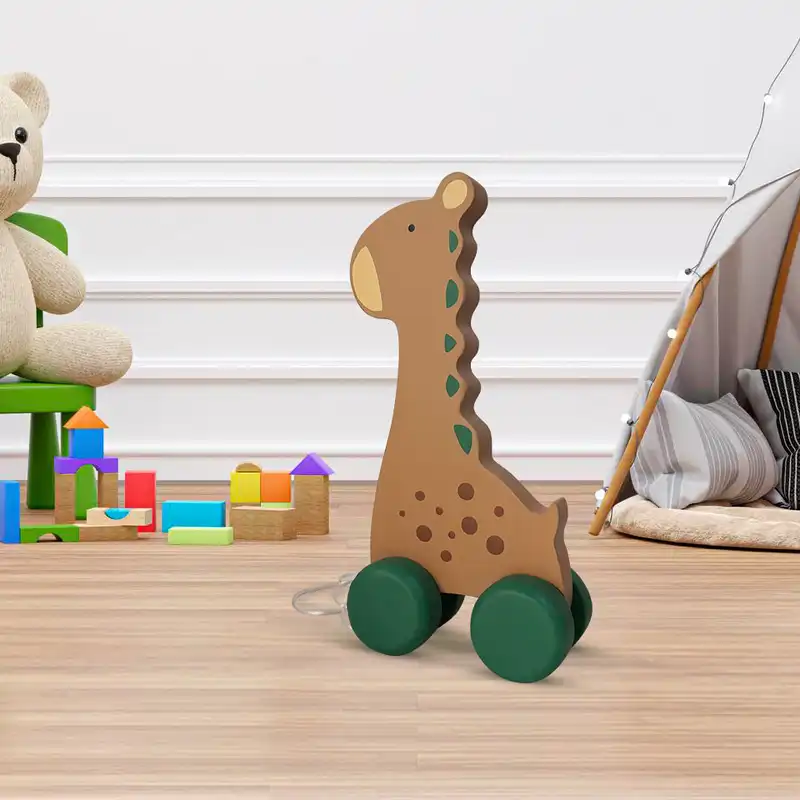 اسباب بازی چوبی مدل زرافه ماشینی کد MKids48-2E