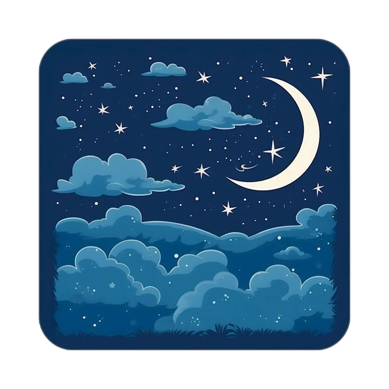 زیر لیوانی کاکتی طرح ماه و ستاره مدل mp53187