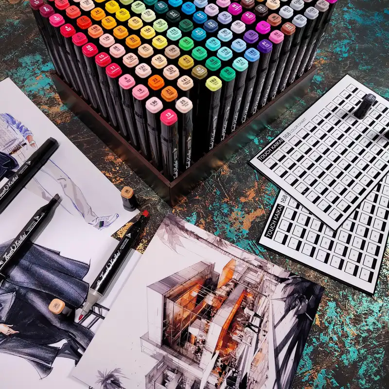 ماژیک راندو تاچ مدل r0t Edition Kaikai به همراه استند و چارت مجموعه 168 عددی