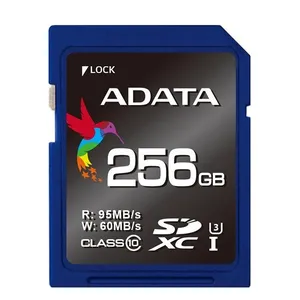 کارت حافظه SDXC ای دیتا مدل Premier Pro کلاس 10 استاندارد UHS-I U3 سرعت 95MBps ظرفیت 256 گیگابایت