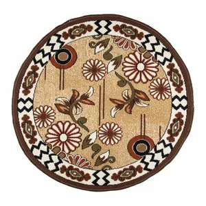 گلیم ماشینی پارمیس طرح یکتا دایره