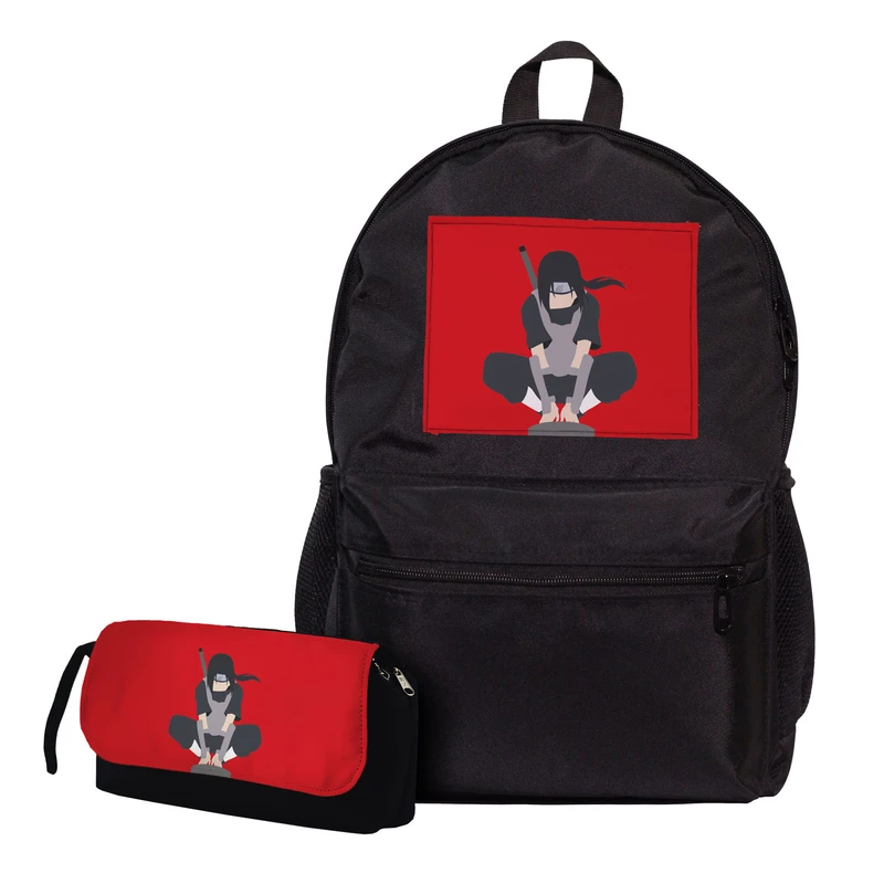 کوله پشتی مدل انیمه ناروتو ایتاچی naruto Itachi Uchiha به همراه جامدادی