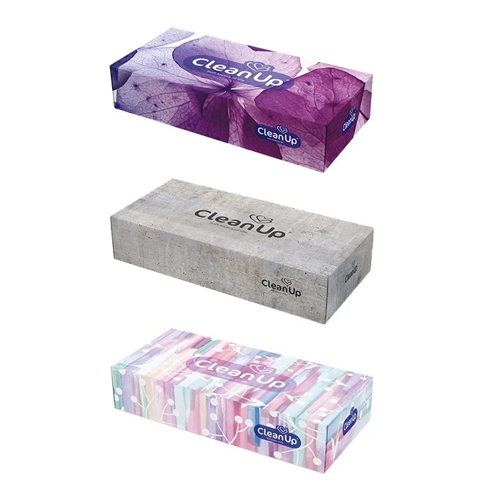 دستمال کاغذی 100 برگ کلین آپ مدل دکوراسیون بسته 3 عددی