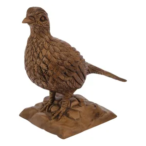 مجسمه چوبی طرح قرقاول خرامان