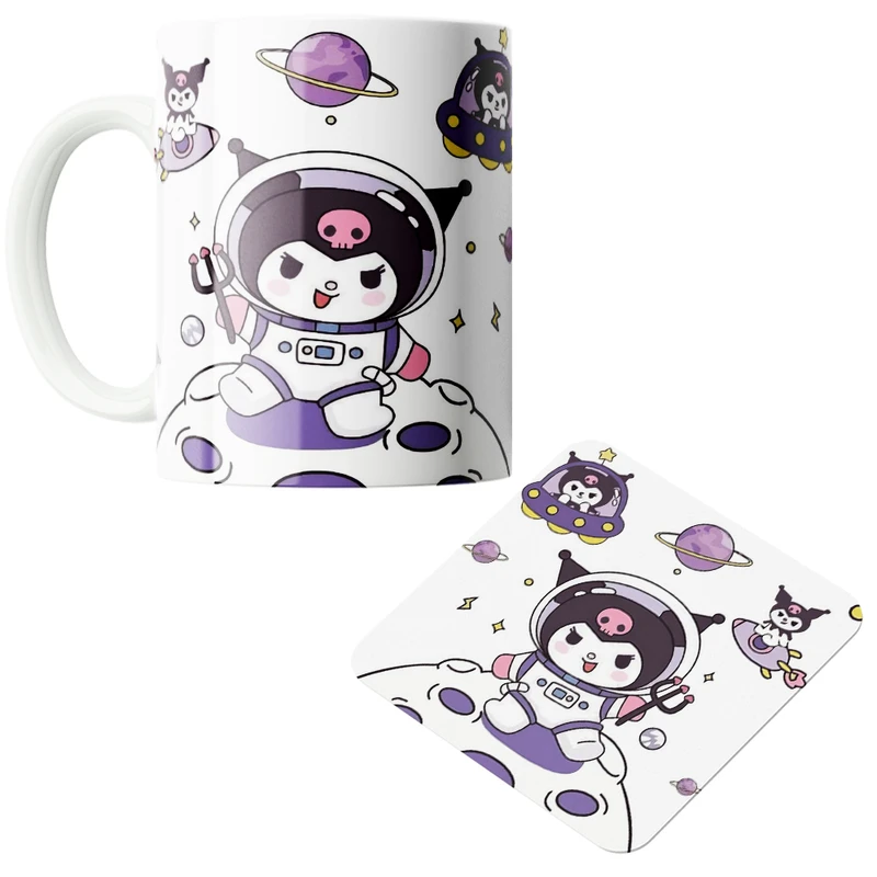 ماگ پاد آفرین مدل کرومی کد z21 به همراه زیر لیوانی