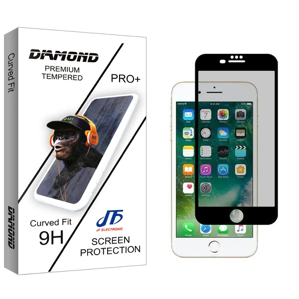 محافظ صفحه نمایش حریم شخصی جی اف مدل Diamond مناسب برای گوشی موبایل اپل iPhone 7 Plus