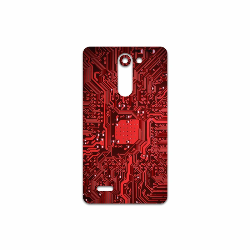برچسب پوششی ماهوت مدل Red Printed Circuit Board مناسب برای گوشی موبایل ال جی L Bello
