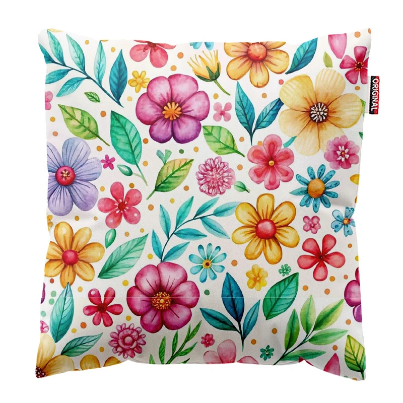 کوسن پاد آفرین طرح گل کد 5228 سایز 30*30 سانتی متر