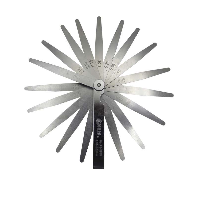 آچار فیلر جنیوس تولز مدل YP-FG-020M/0.05-1.00MM مجموعه 20 عددی