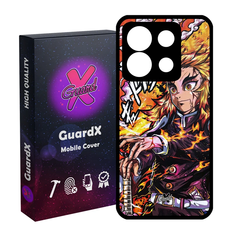 کاور گارد ایکس طرح شیطان کش انیمه مدل Glass10587 مناسب برای گوشی موبایل شیائومی Redmi Note 13 5G