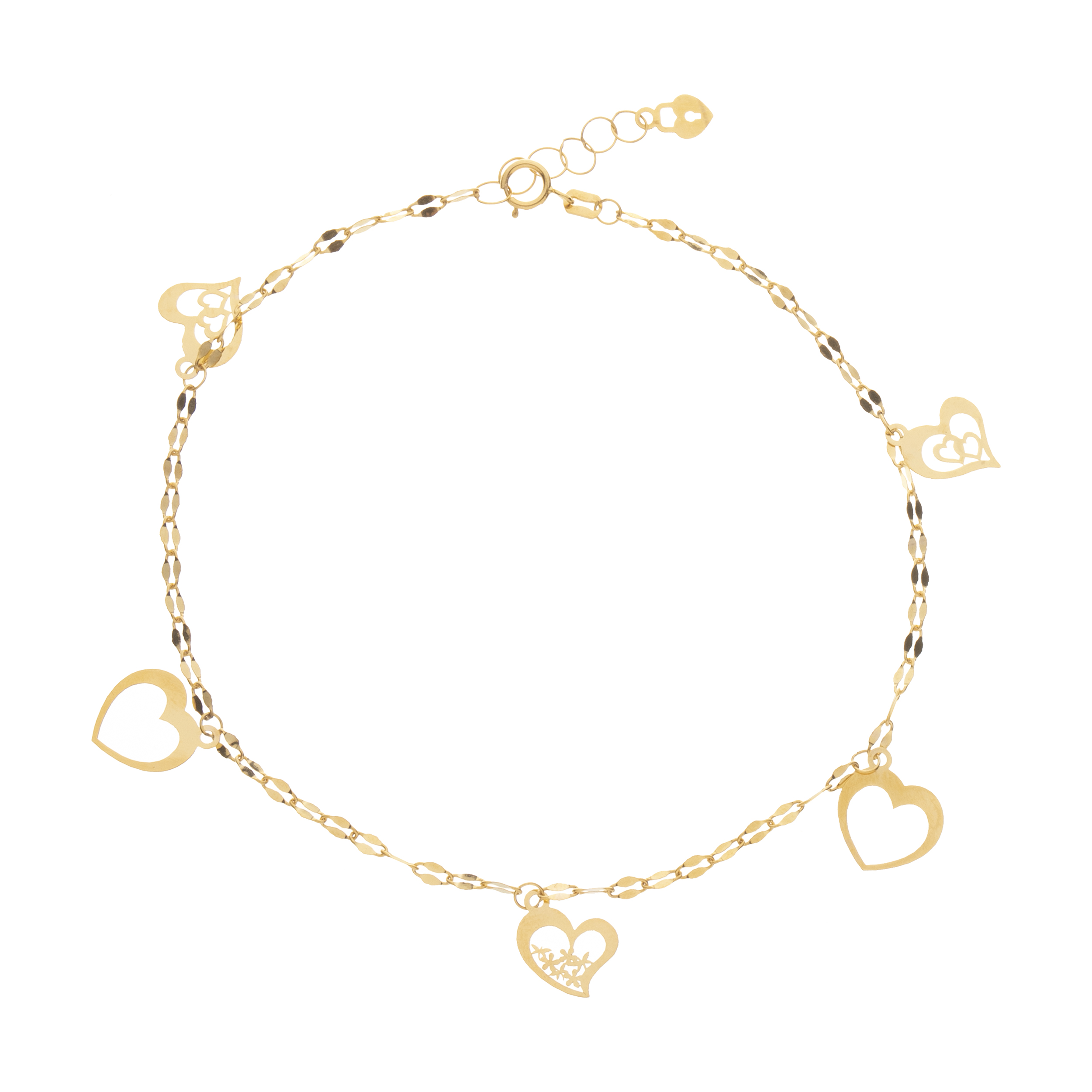 پابند طلا 18 عیار زنانه مایا ماهک مدل MA0163 طرح قلب