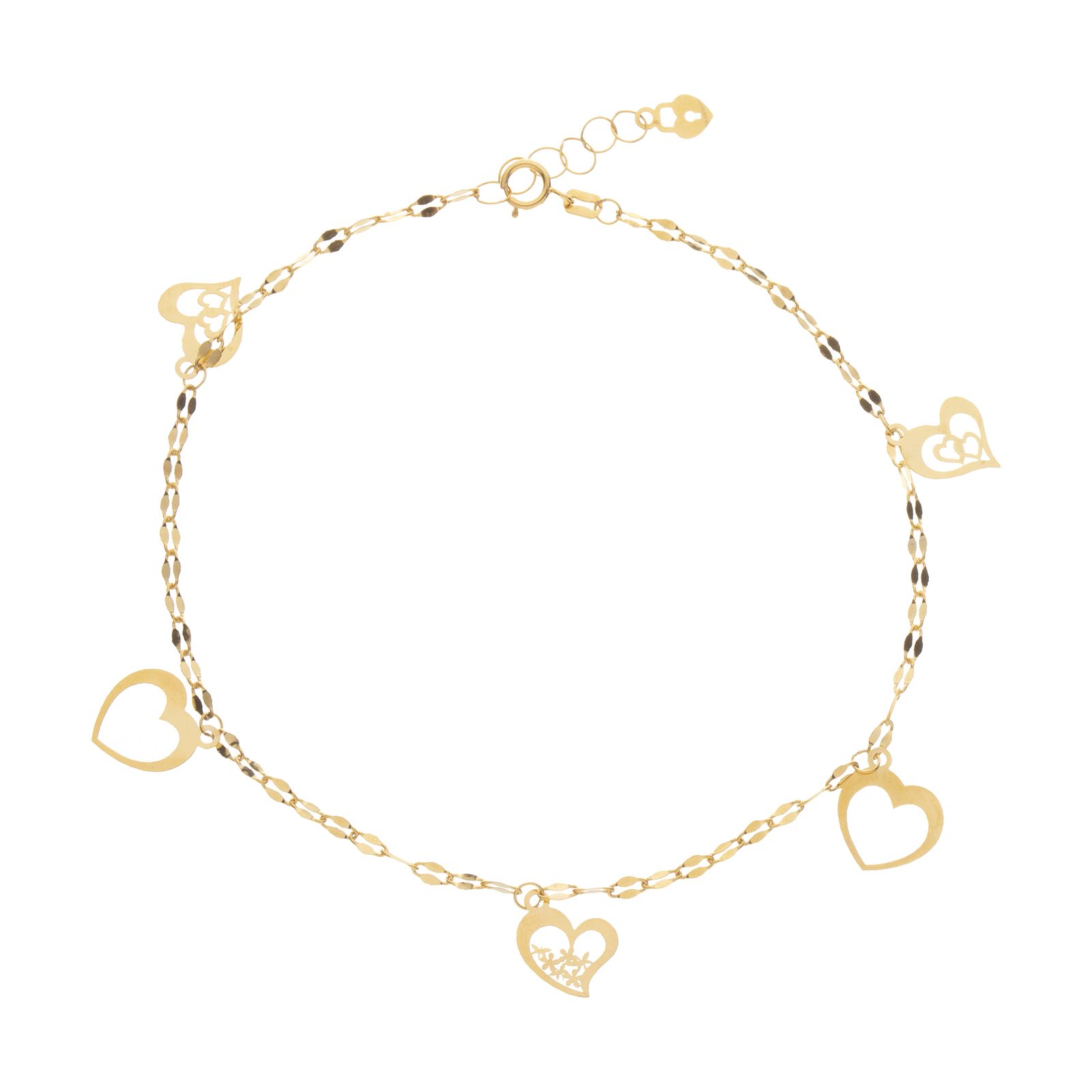 پابند طلا 18 عیار زنانه مایا ماهک مدل MA0163 طرح قلب -  - 1