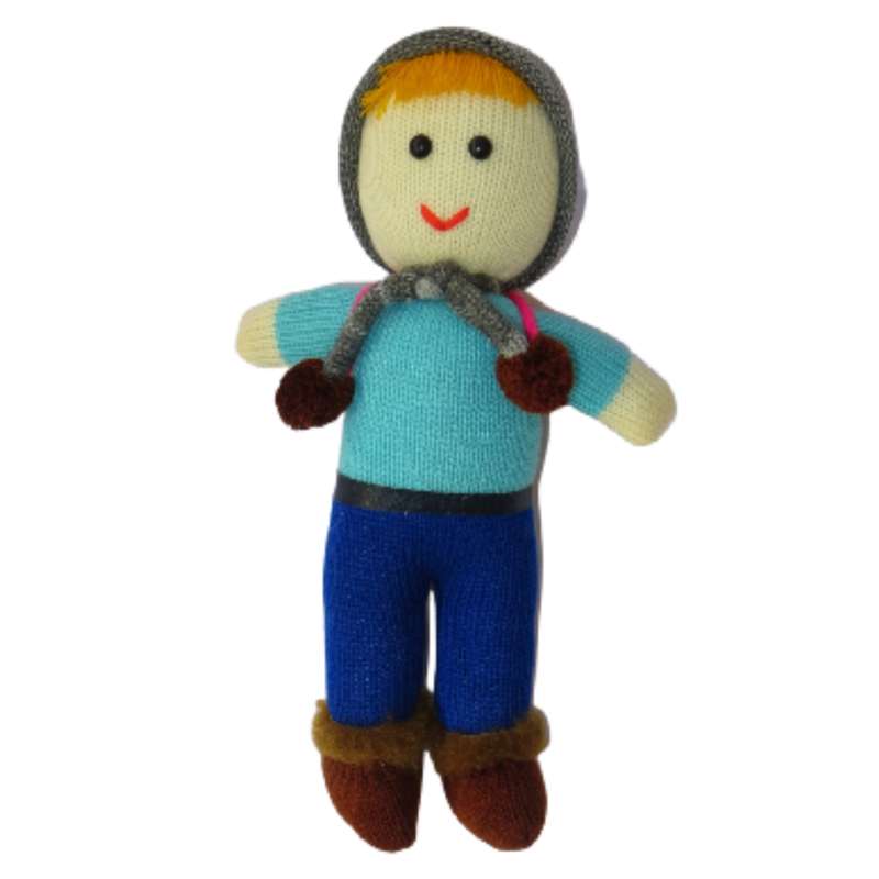 عروسک بافتنی مدل پسر کوه نورد کد 002
