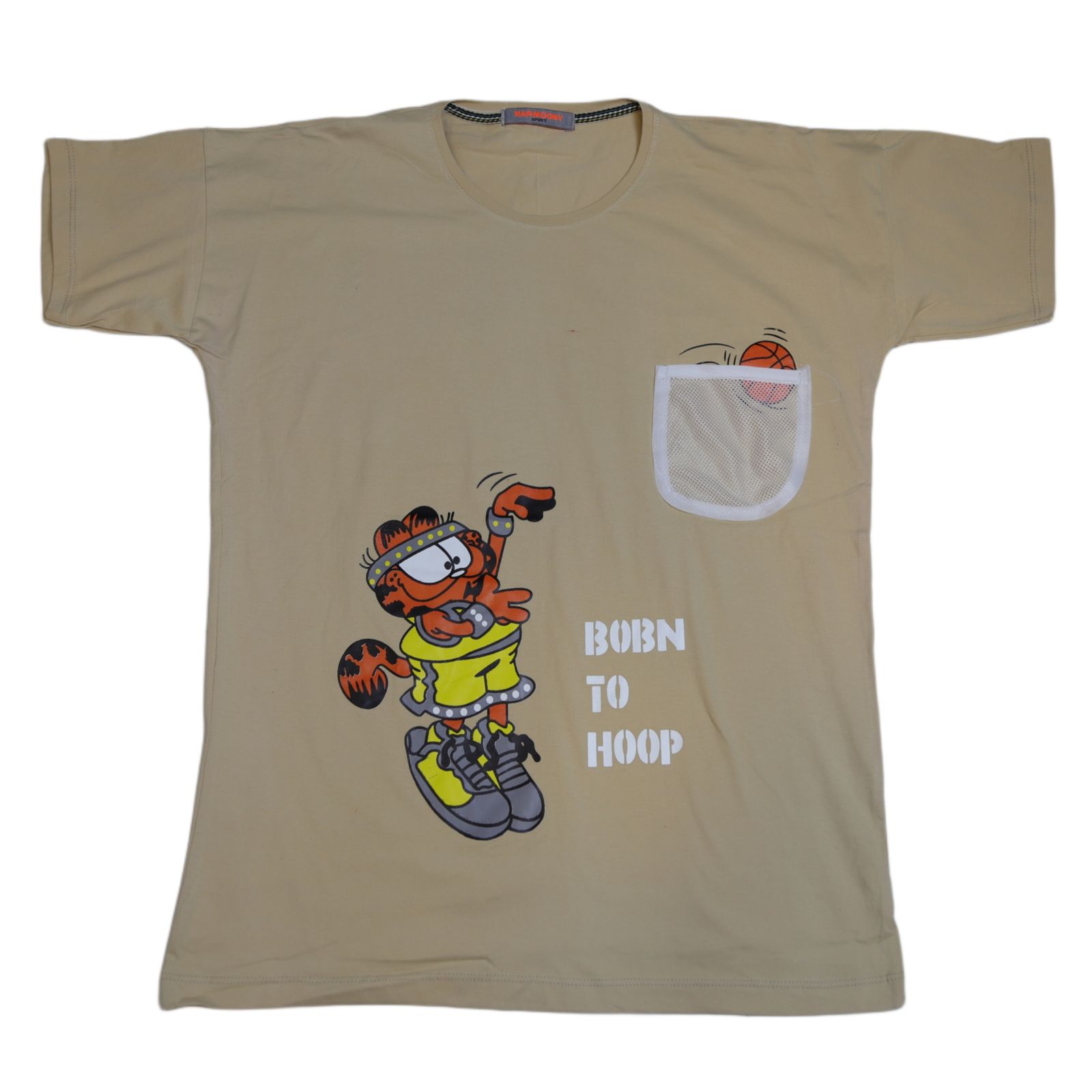 تی شرت لانگ آستین کوتاه دخترانه مدل Garfield 03 -  - 1