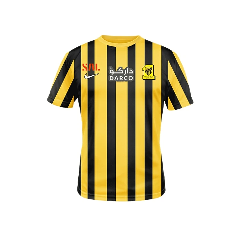 تی شرت  آستین کوتاه ورزشی مردانه مدل الاتحاد عربستان کد Home 2023
