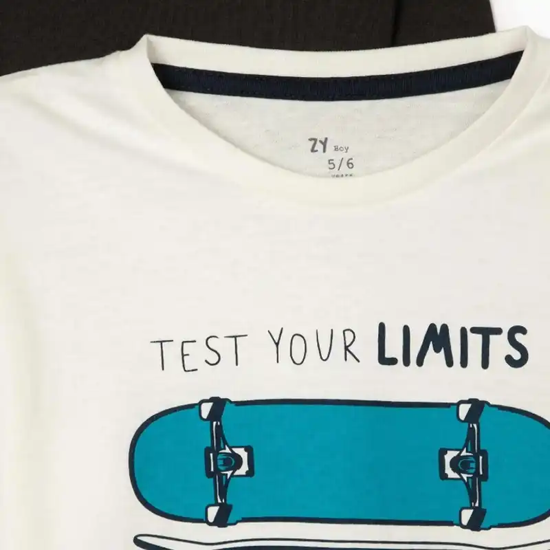 تی شرت آستین بلند پسرانه مدل MDSS-CF8410 مجموعه 2 عددی